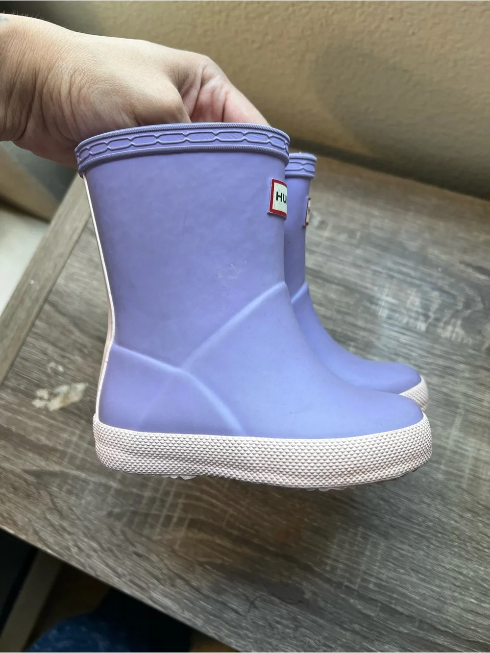 Hunter Kids Lavender Rubber Rain Boots 5/6c